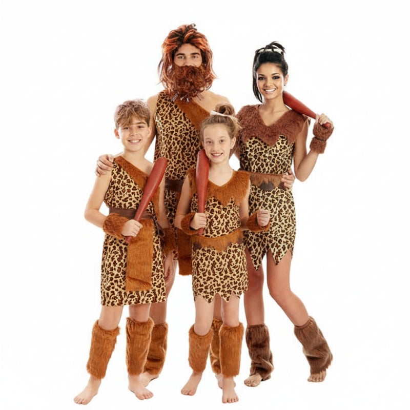 Groepskostuums Holbewoners Neanderthalers