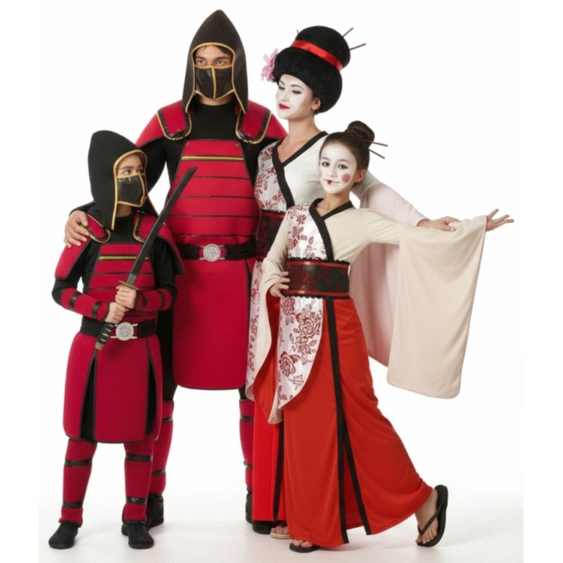 Groepskostuums Meesters Samoerai en Geisha's