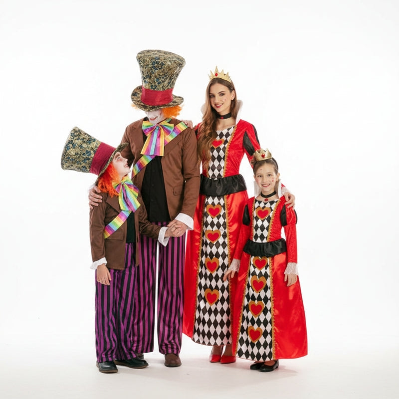 Groepskostuums Sombrereros en Reinas de Corazones