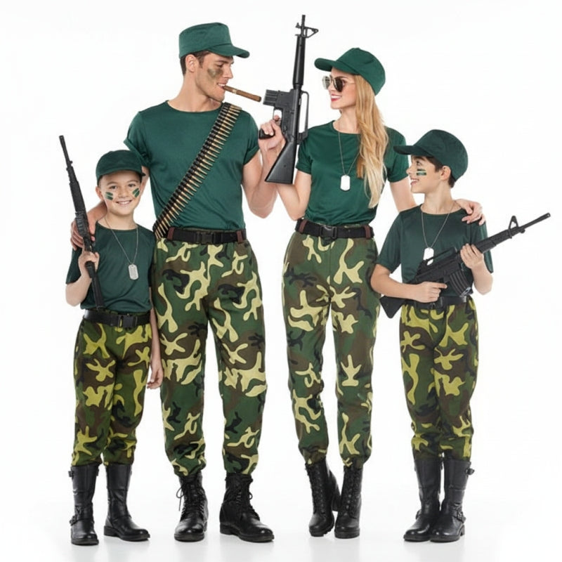 Groepskostuums Paramilitaire Soldaten