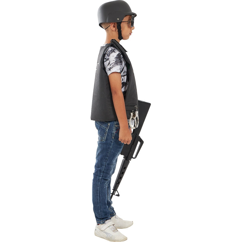 Disfraz de Chaleco de Policía de élite SWAT para niño Perfil