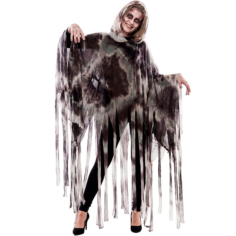 Disfraz Poncho Fantasma Siniestro Adulto Unisex mujer