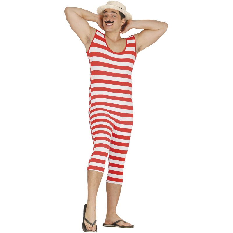 Disfraz de Bañista Forzudo rojo para hombre