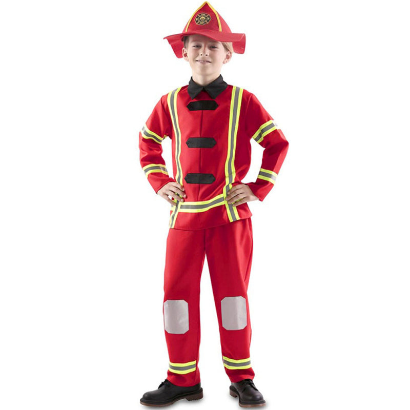 Disfraz de Bombero Rojo Clásico infantil