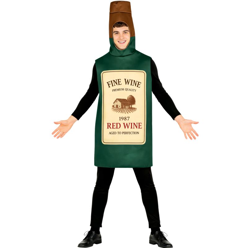 Disfraz de Botella de Vino Tinto para hombre