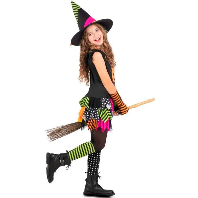 Disfraz de Bruja Calabaza para niña perfil