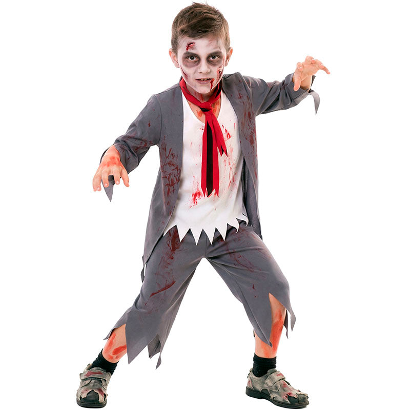 Disfraz de Colegial Zombi Sangriento para niño
