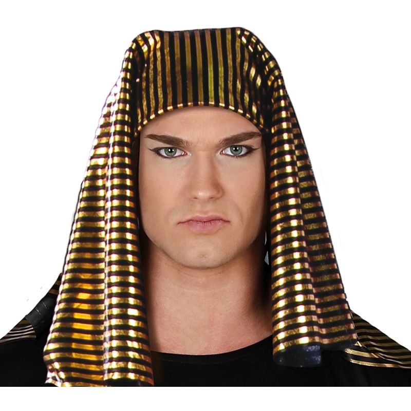 Disfraz de Egipcio Negro Corto para hombre Tocado