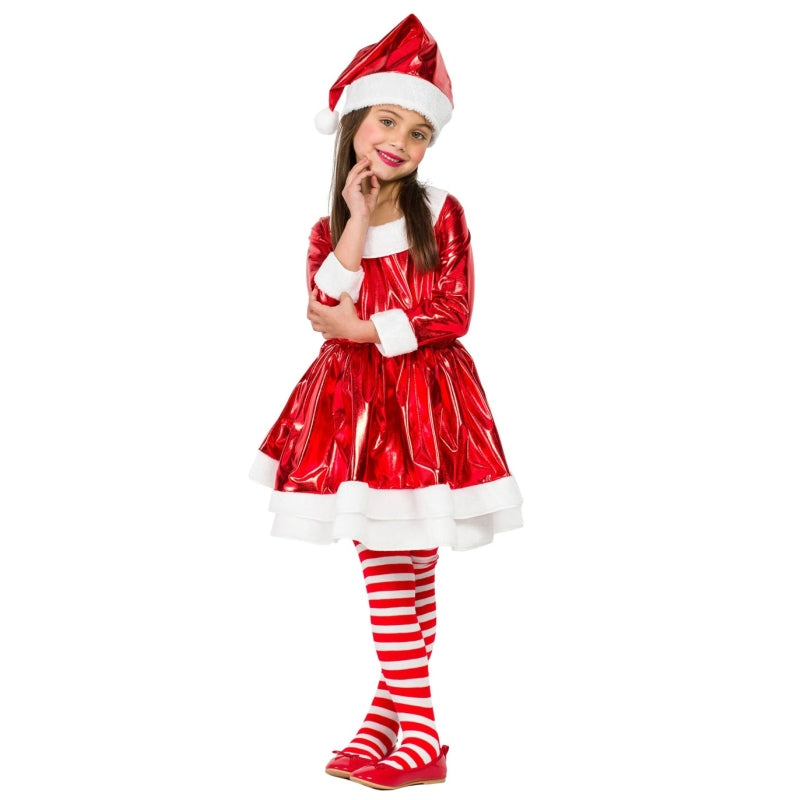 Disfraz de Mamá Noel Brillo para niña