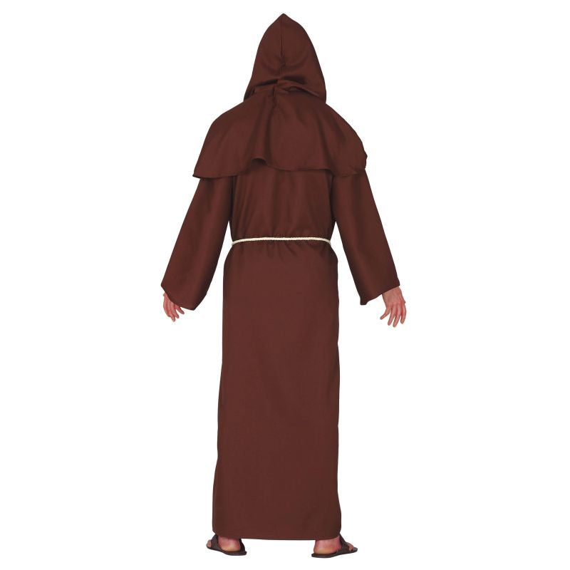 Disfraz de Monje Franciscano Marrón para hombre Espalda