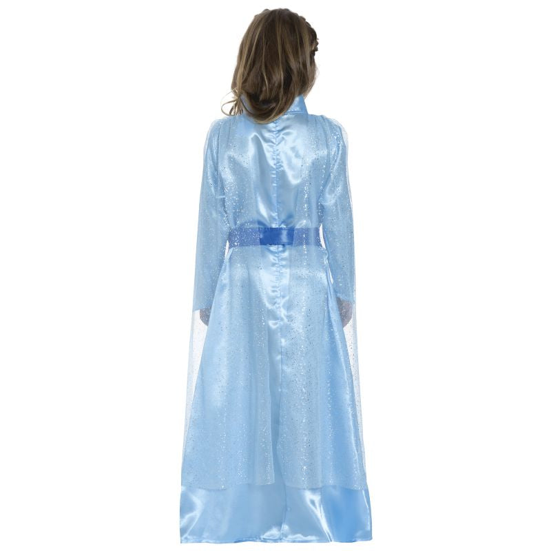 Disfraz de Princesa Frozen Azul para niña Espalda