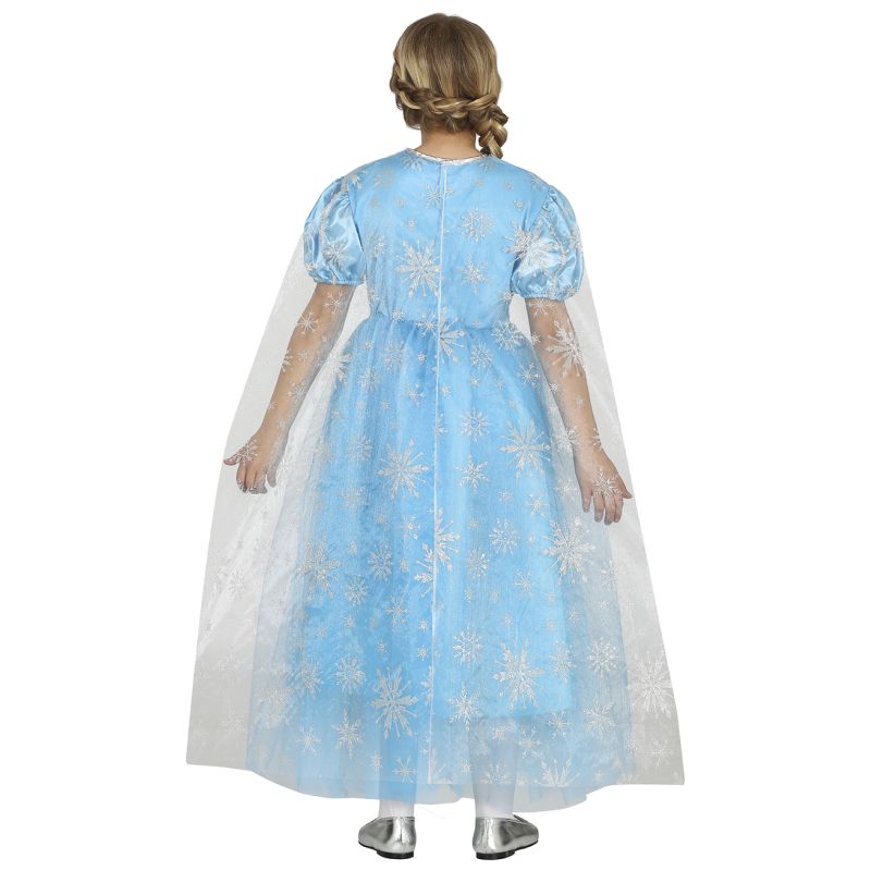 Disfraz de Princesa Hielo Azul para niña Espalda