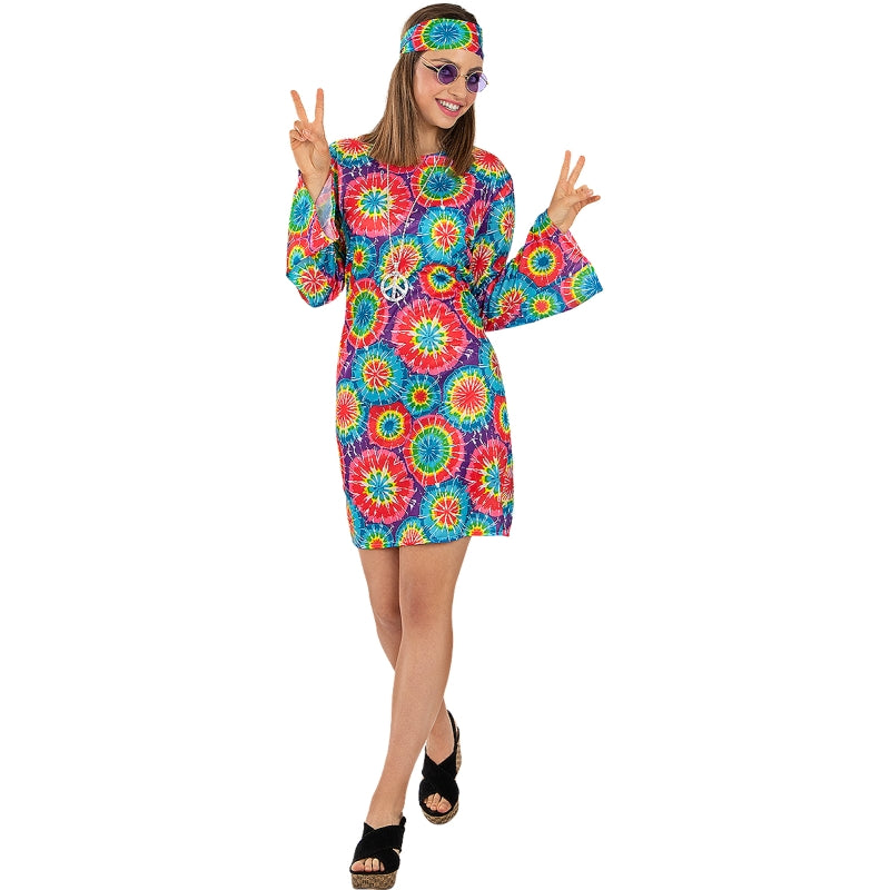 Disfraz de Hippie Años 60 para mujer