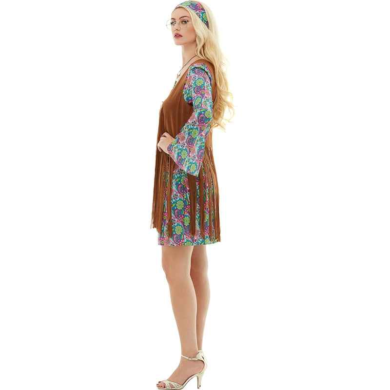 Disfraz de Hippie de la Paz para mujer Perfil