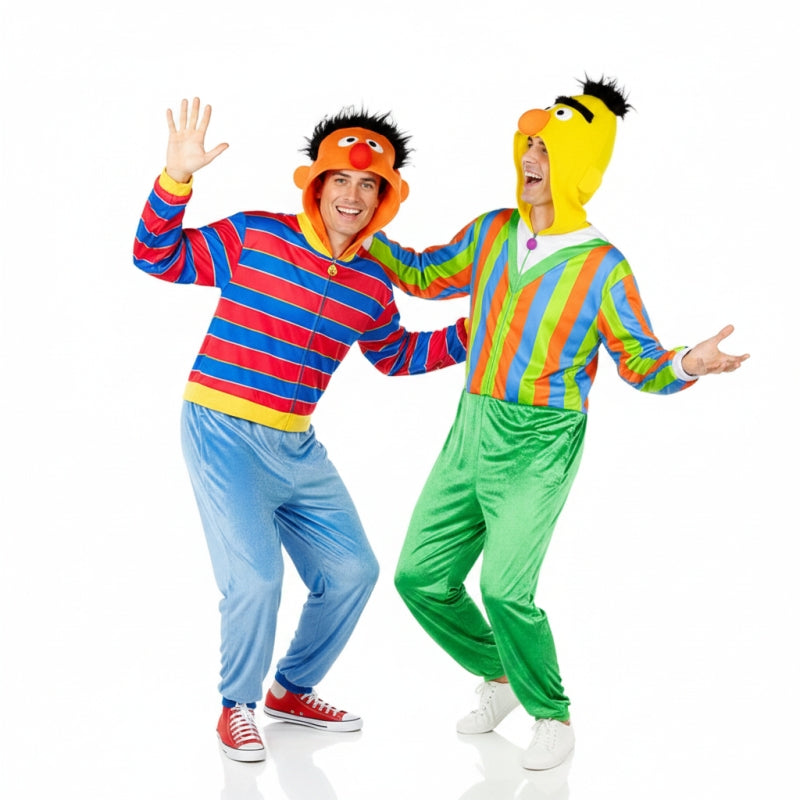 Koppelkostuums Bert en Ernie van Sesamstraat