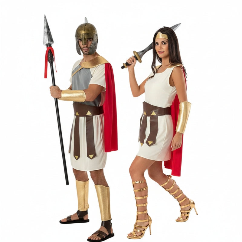 Koppelkostuums Romeinse Gladiatoren met cape