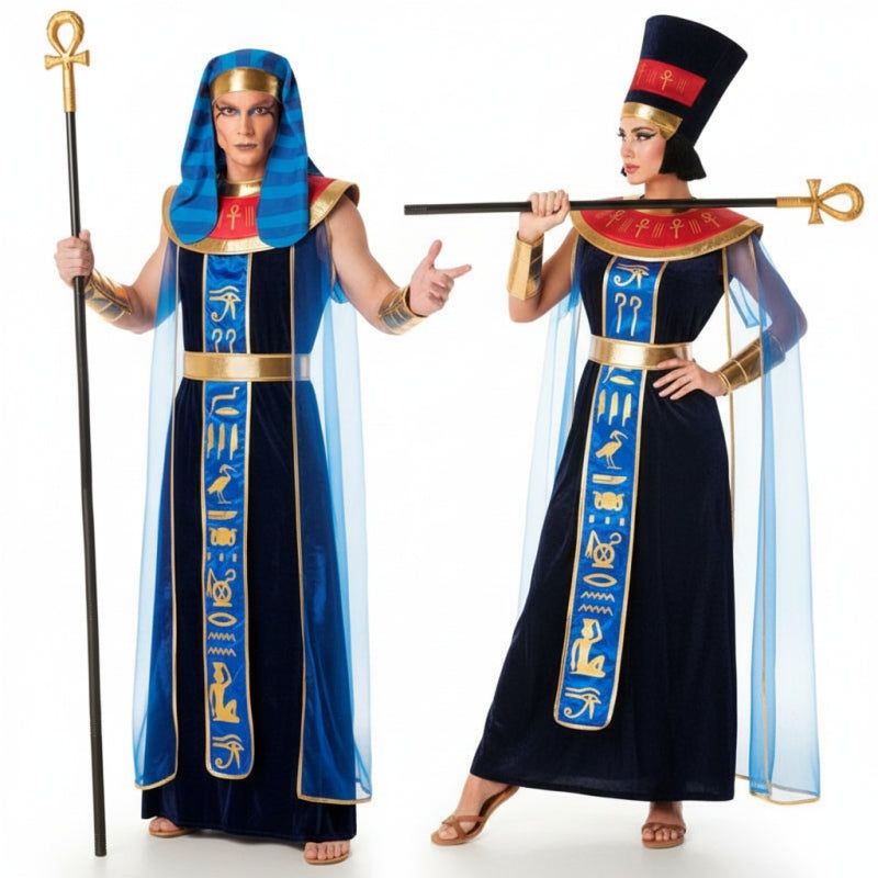 Koppelkostuums Egyptisch Blauw Fluweel