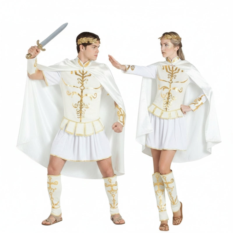 Koppelkostuums Romeinen Caesar Wit