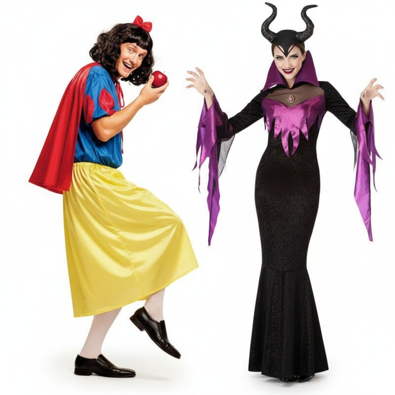 Koppelkostuums Sneeuwwitje en Maleficent