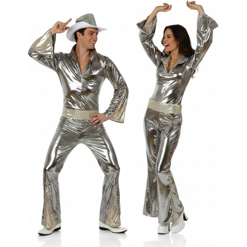 Koppelkostuums Zilveren Disco