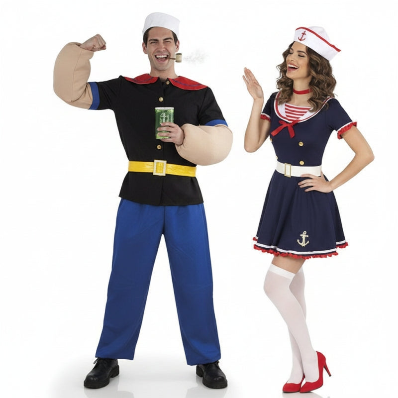Koppelkostuums Popeye en Sexy Matroos