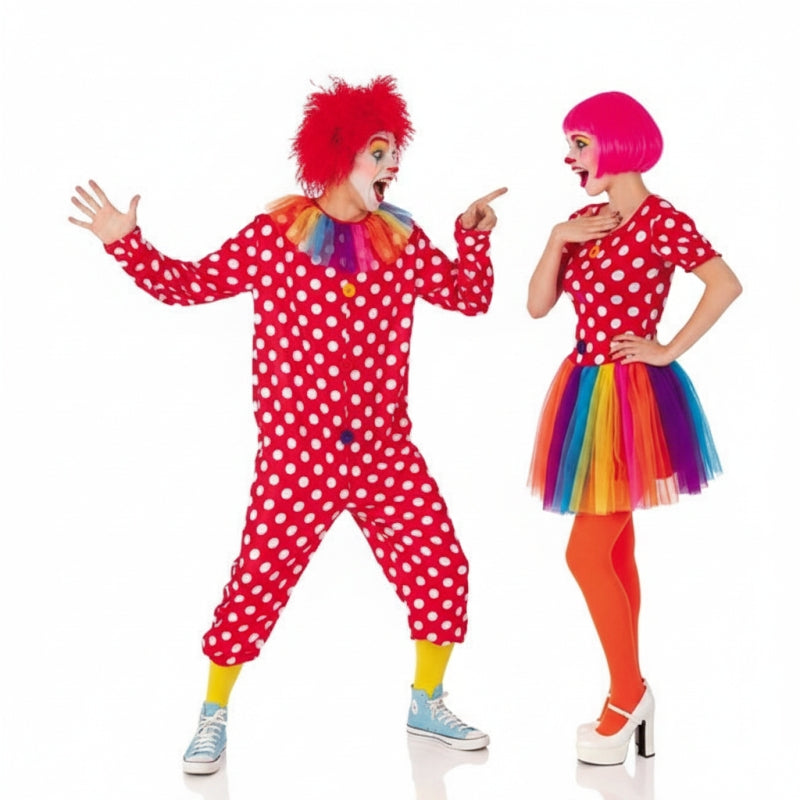 Koppelkostuums Clowns Knopen