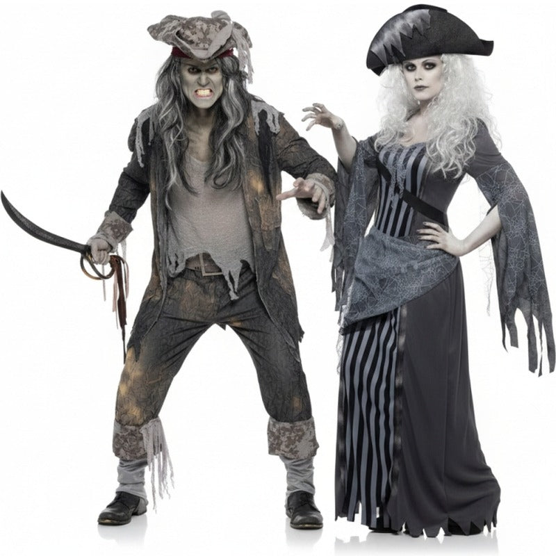 Pareja Piratas barco fantasma