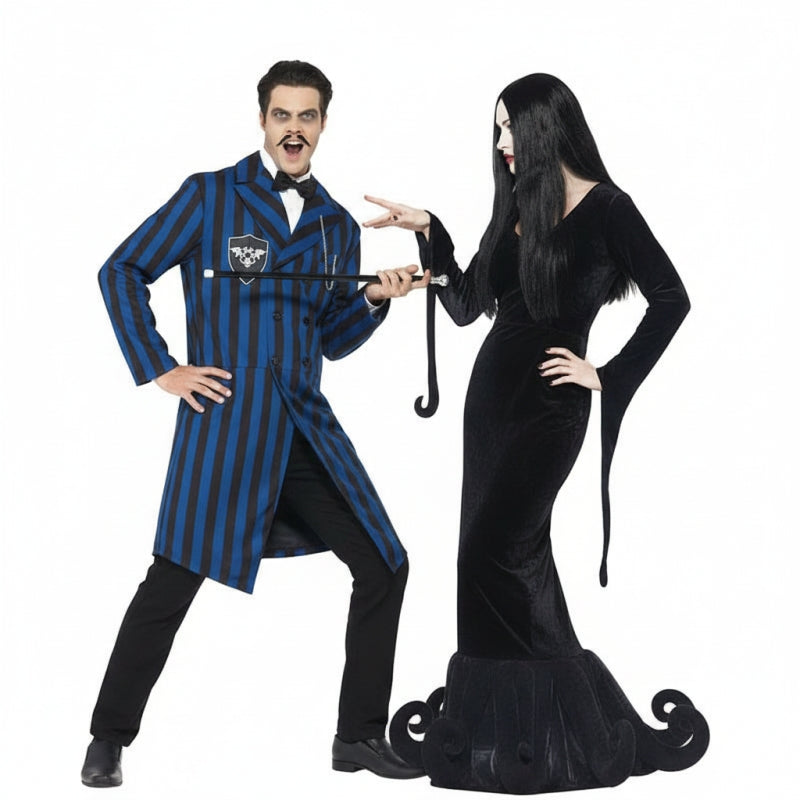 Koppelkostuums Gómez en Morticia Addams
