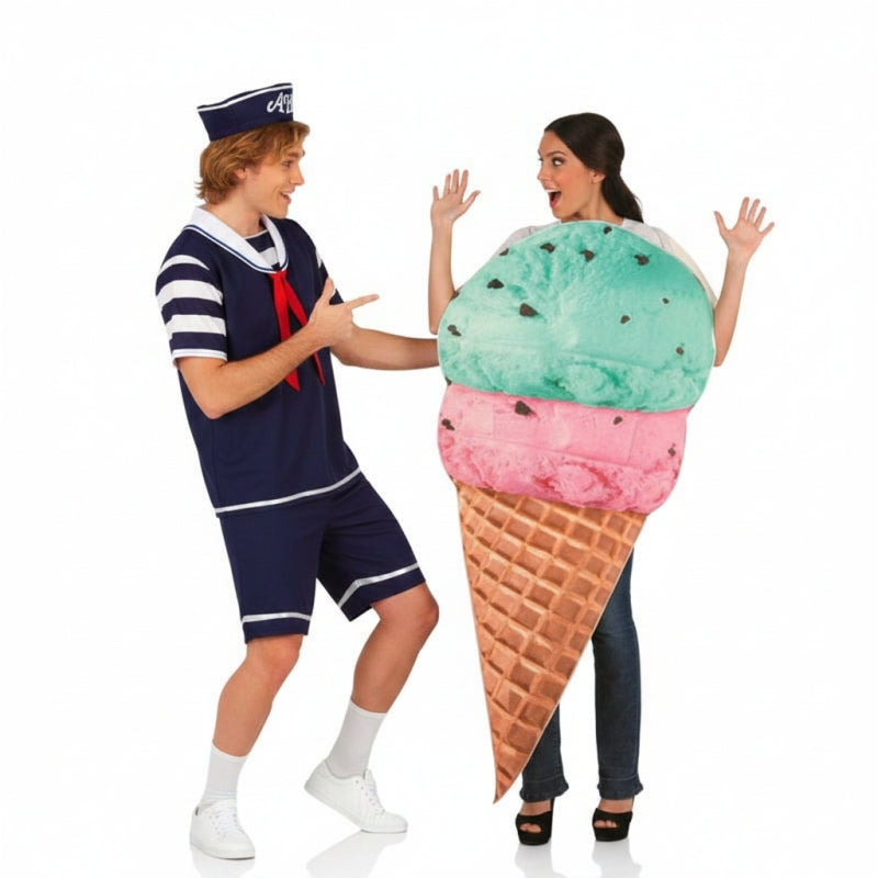 Pareja de Heladero y Helado