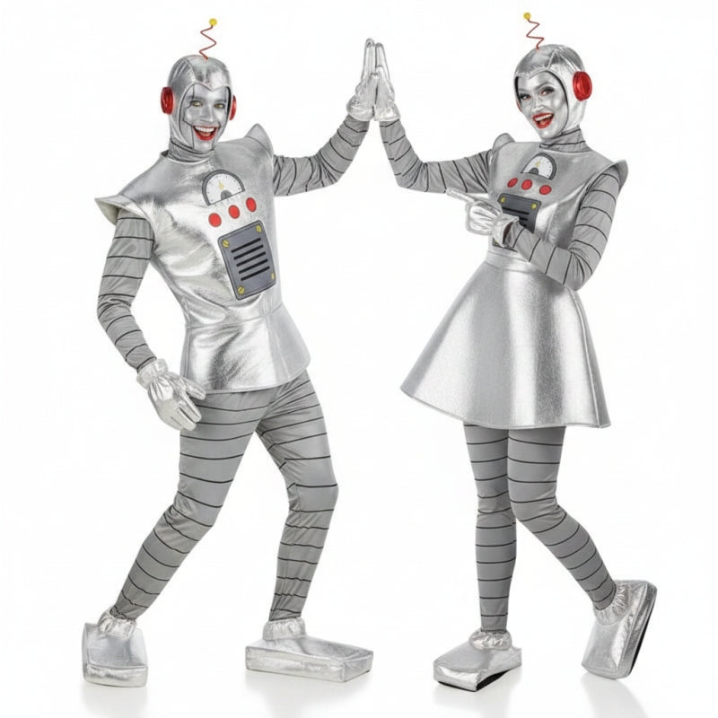 Koppelkostuums Zilveren Robots