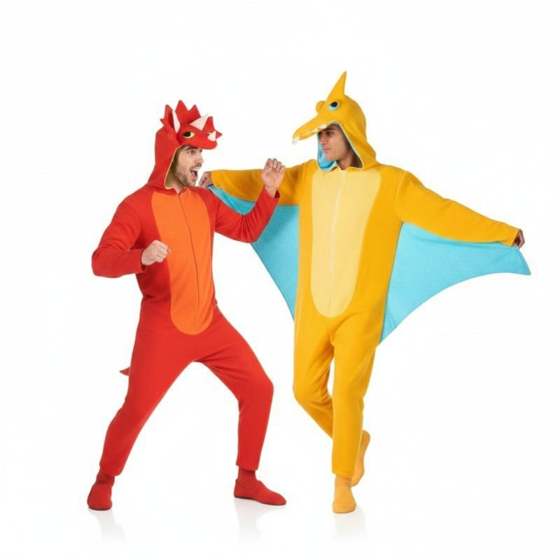 Pareja de Triceratops y Pterodáctilo