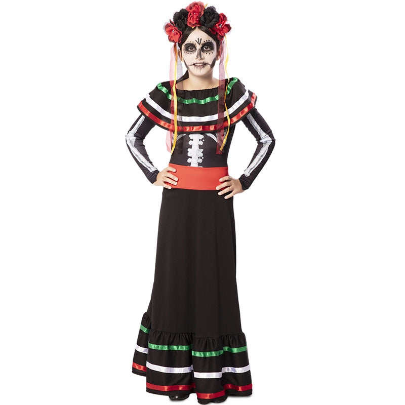 Disfraz de Catrina siniestra para niña