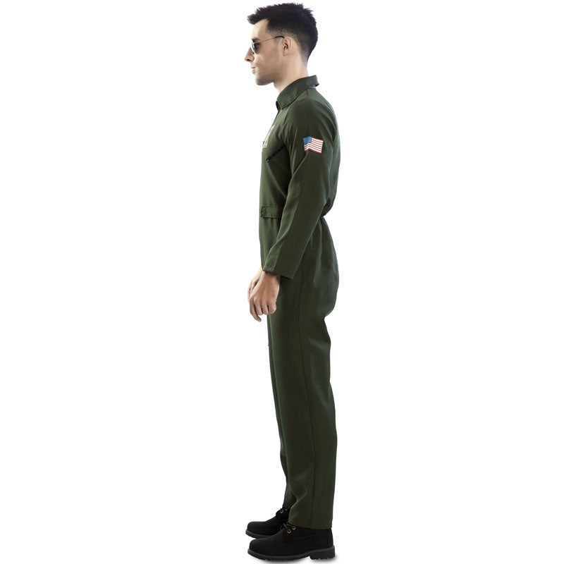 Disfraz de Piloto Caza para hombre perfil
