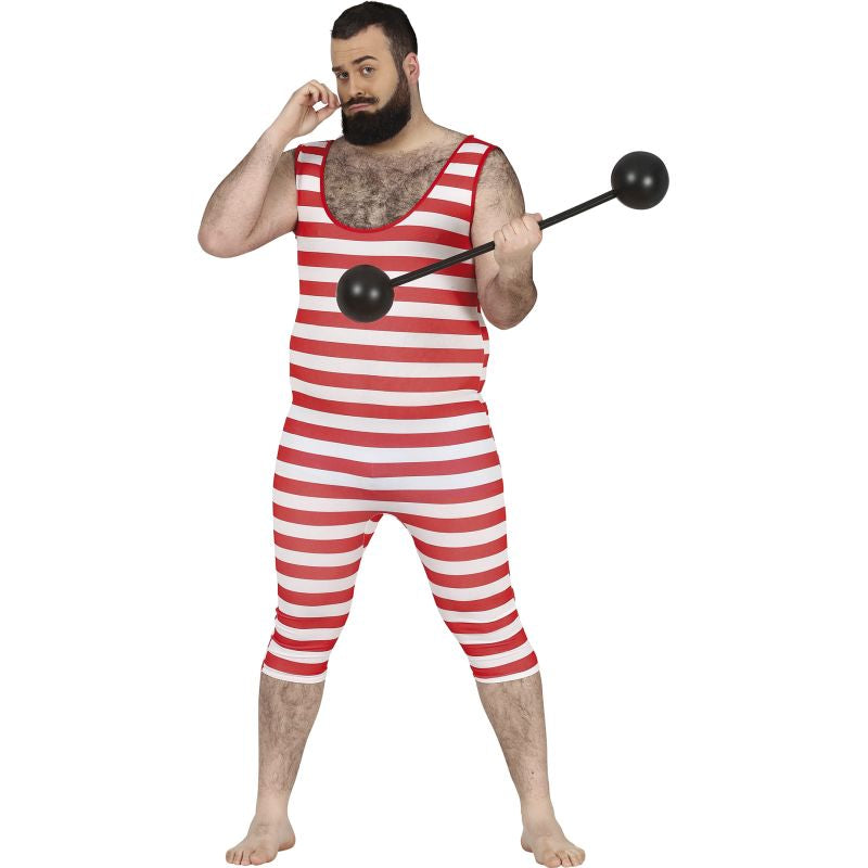 Disfraz de Bañista Forzudo rojo para hombre Bis