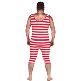 Disfraz de Bañista Forzudo rojo para hombre Espalda Bis