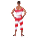 Disfraz de Bañista Forzudo rojo para hombre Espalda