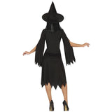 Disfraz de Bruja de Salem Negro para mujer Espalda