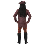 Disfraz de Capitán Sparrow para hombre Espalda