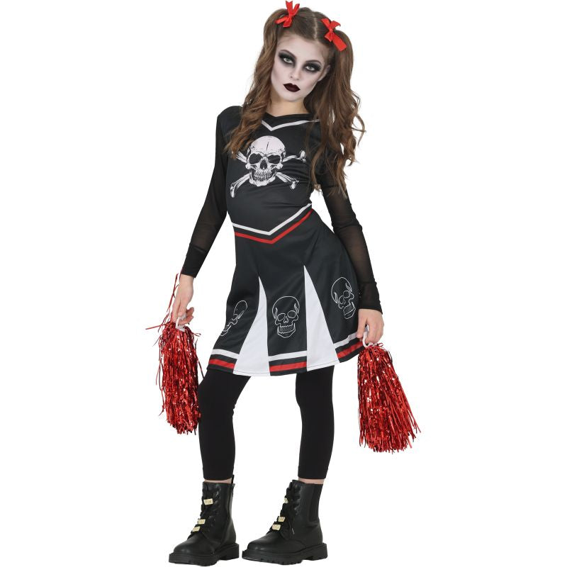 Disfraz de Cheerleader Gótica para niña