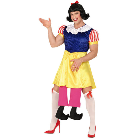 Disfraz de Blancanieves satisfecha para hombre