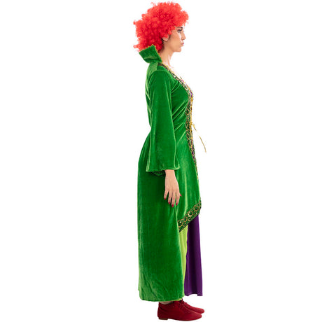 Disfraz de Bruja verde Winifred para mujer perfil