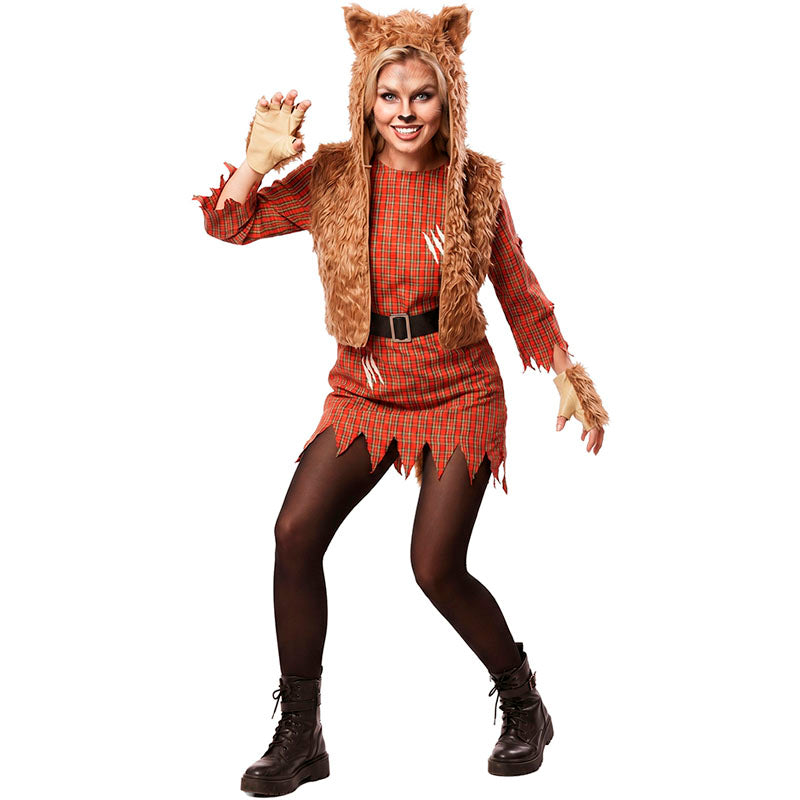 Disfraz de Chica Lobo para mujer dorso