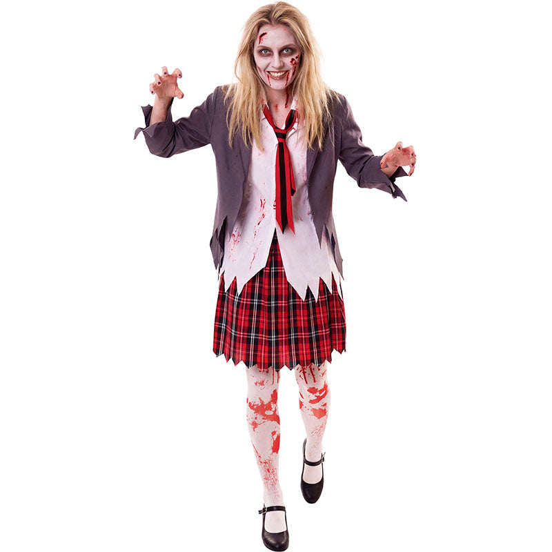 Disfraz de Colegiala Zombi Sangrienta para mujer