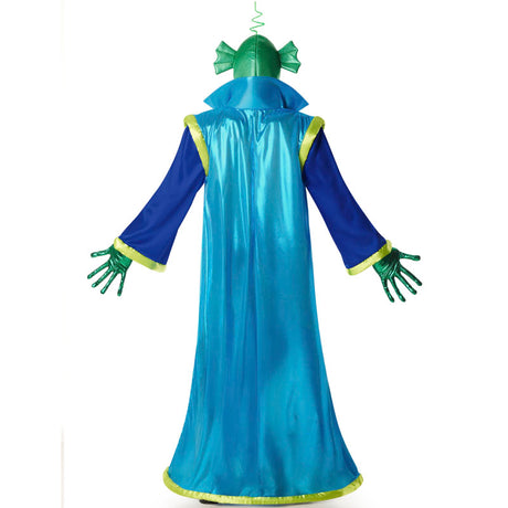 Disfraz de Extraterrestre azul para hombre Espalda