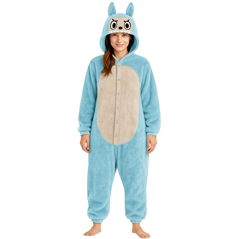 Disfraz de Labubu azul para mujer