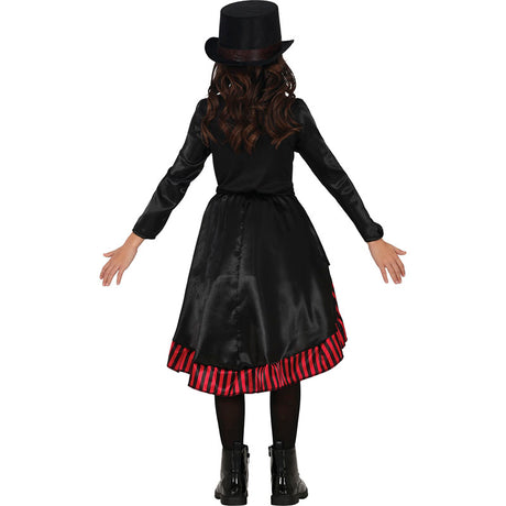 Disfraz de Lady Vampiresa Steampunk para niña Espalda