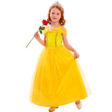 Disfraz de Princesa cuento La Bella y la Bestia para niña dorso