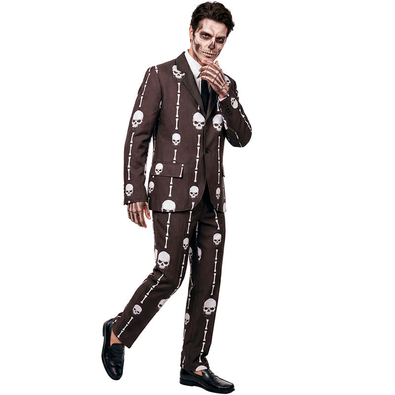 Disfraz de Traje Calaveras para hombre dorso