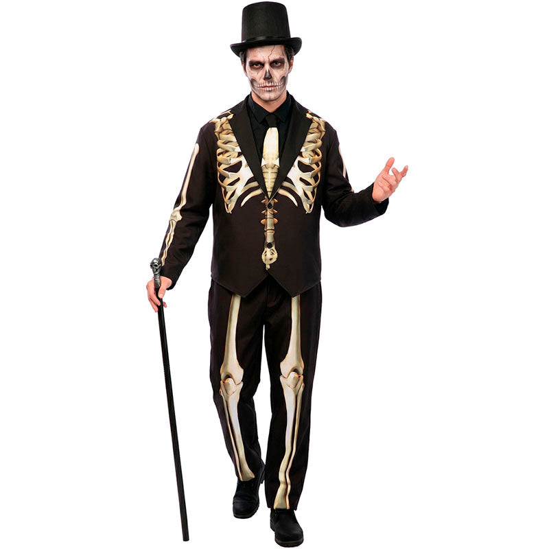 Disfraz de Traje Esqueleto para hombre perfil