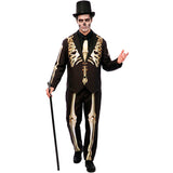Disfraz de Traje Esqueleto para hombre perfil